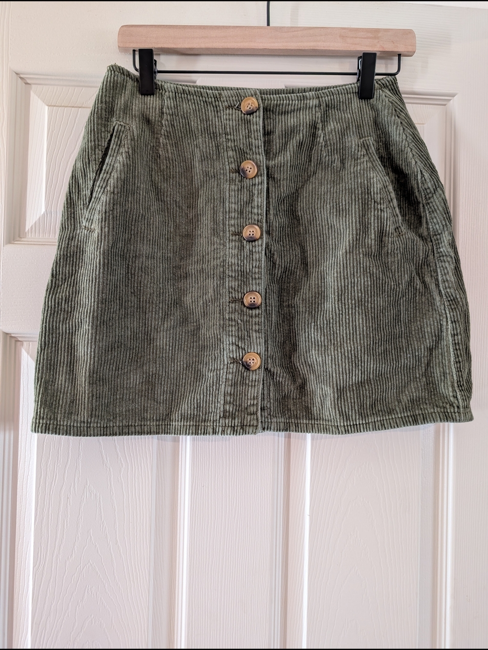 YMI Jeans Green Corduroy Mini Skirt